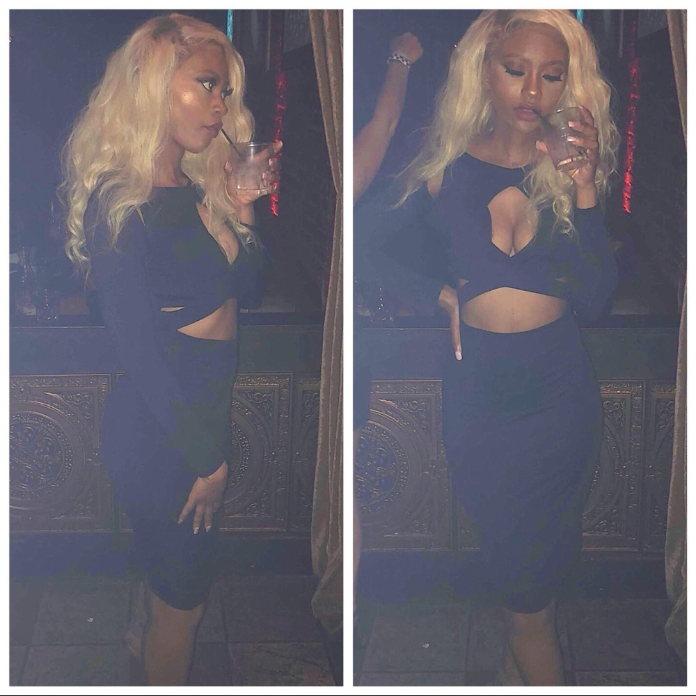 iKrush Fern Cut-Out Bodycon Dress in Black ❌(SOLD)❌ - Picture 5 of 7